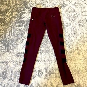 Burgundy leggings